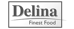 Delina Company Logo in black and white
